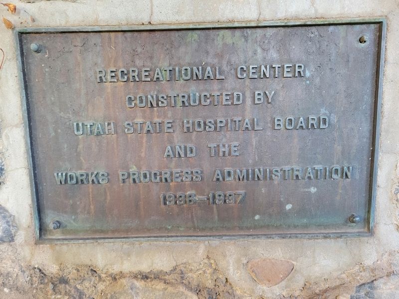 Recreation Center-Utah State Hospital Marker image. Click for full size.