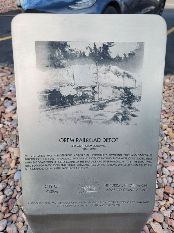 Orem Railroad Depot Marker image. Click for full size.