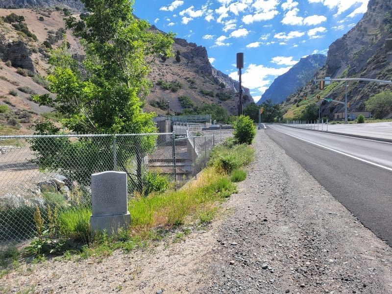 American Fork Weir Marker. Click for full size. American Fork Weir Marker image. Click for full size.