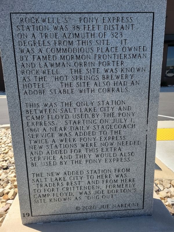 Rockwell's Original Station Marker image. Click for full size.