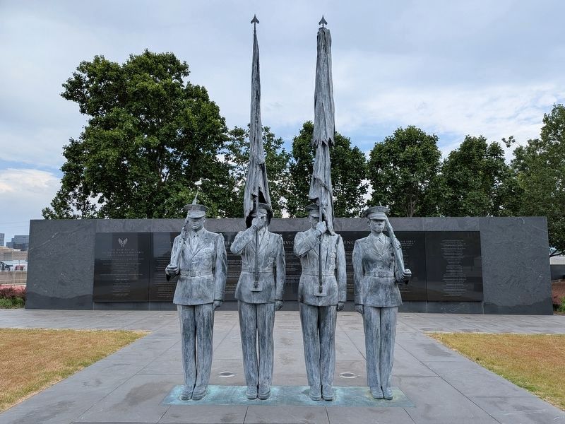 Air Force Memorial Honor Guard & South Wall image. Click for full size.