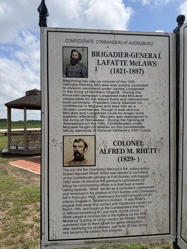 Confederate Commanders at Averasboro panel image. Click for full size.