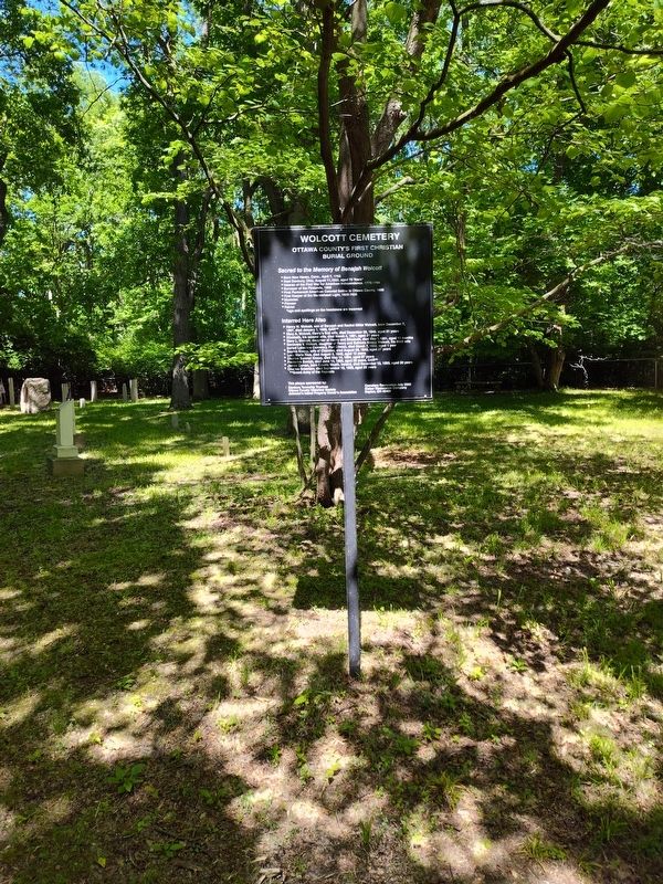 Wolcott Cemetery Marker. Click for full size. Wolcott Cemetery Marker image. Click for full size.
