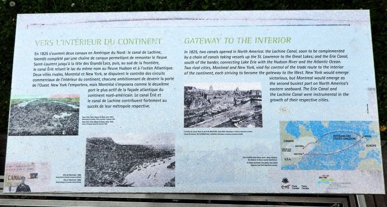 Vers L'intérieur du continent / Gateway to the Interior Marker. Click for full size. Vers L'intérieur du continent / Gateway to the Interior Marker image. Click for full size.