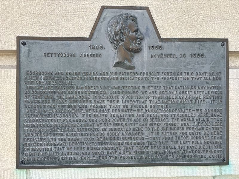 Gettysburg Address Marker image. Click for full size.