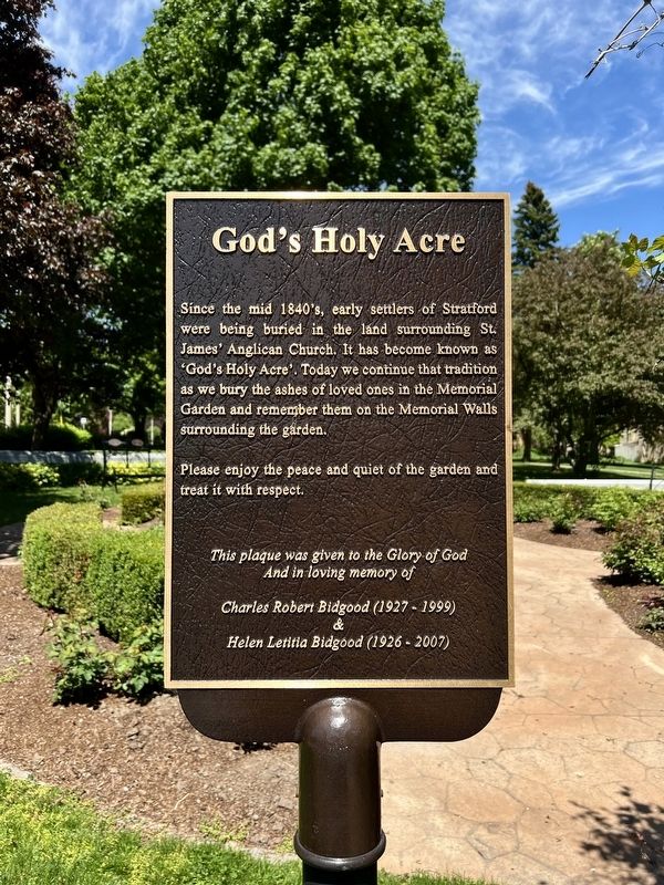 God�s Holy Acre Marker image. Click for full size.
