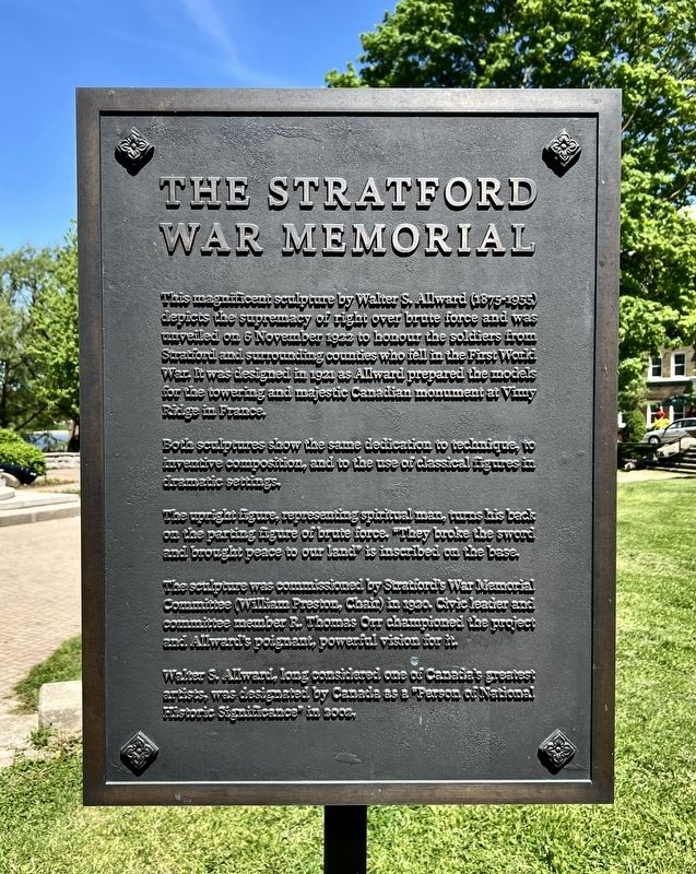 The Stratford War Memorial Marker image. Click for full size.
