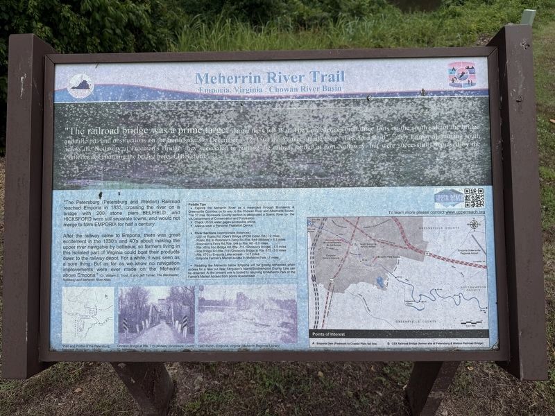 Meherrin River Trail Marker. Click for full size. Meherrin River Trail Marker image. Click for full size.