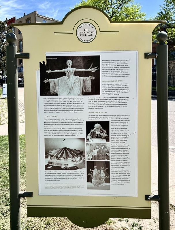 Stratford Festival of Canada Marker (reverse side) image. Click for full size.