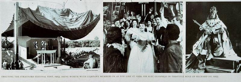 Stratford Festival of Canada marker photos and captions detail (front side, bottom) image. Click for full size.