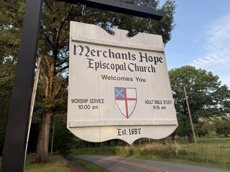 Merchant's Hope Episcopal Church Welcome Sign image. Click for full size.