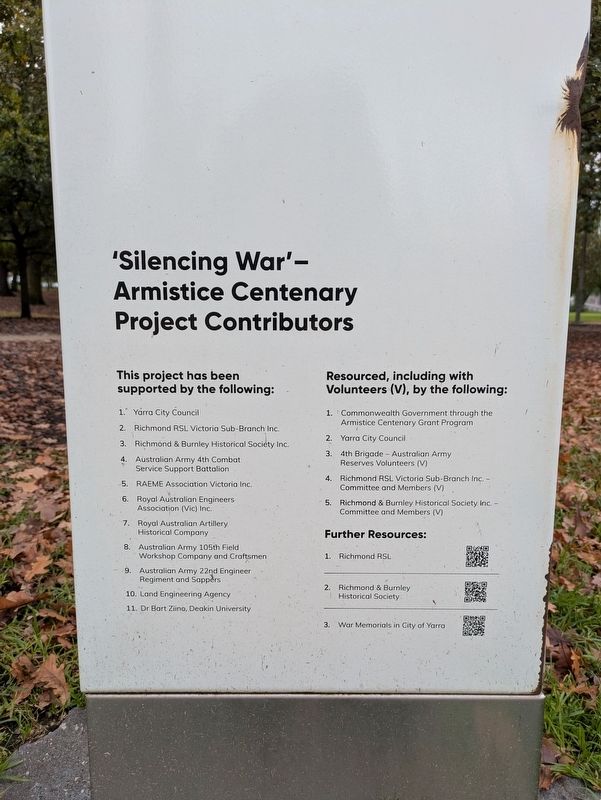 Acknowledgements on the rear of the Marker. Click for full size. Acknowledgements on the rear of the Marker image. Click for full size.