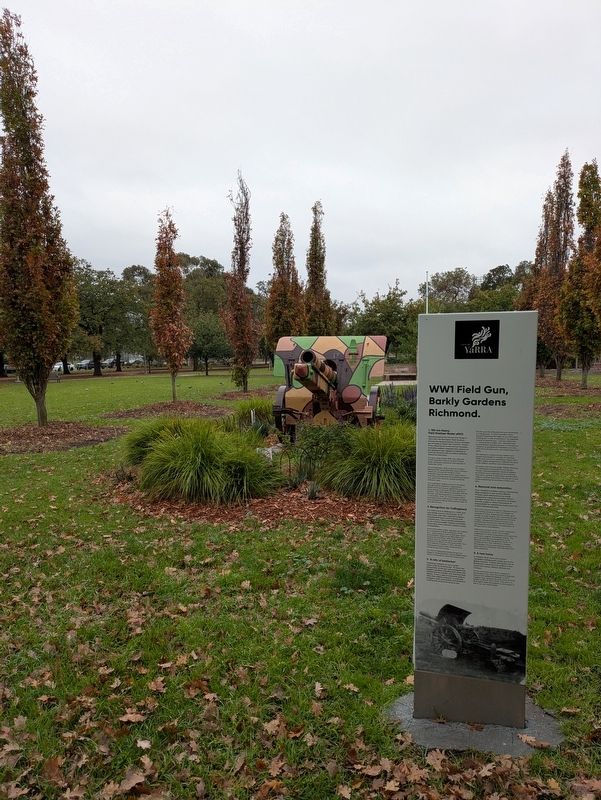 The WW1 Field Gun with the Marker. Click for full size. The WW1 Field Gun with the Marker image. Click for full size.