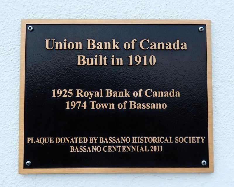 Union Bank of Canada Marker image. Click for full size.