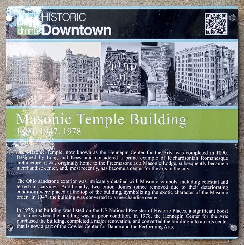 Masonic Temple Building Marker image. Click for full size.