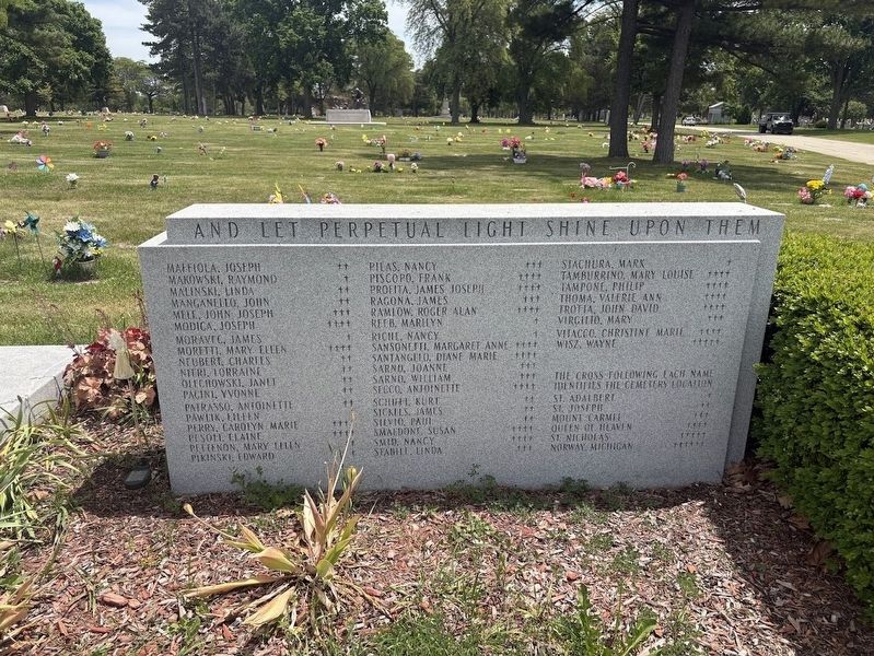 Our Lady of the Angels School Fire victims (memorial on the right) image. Click for full size.