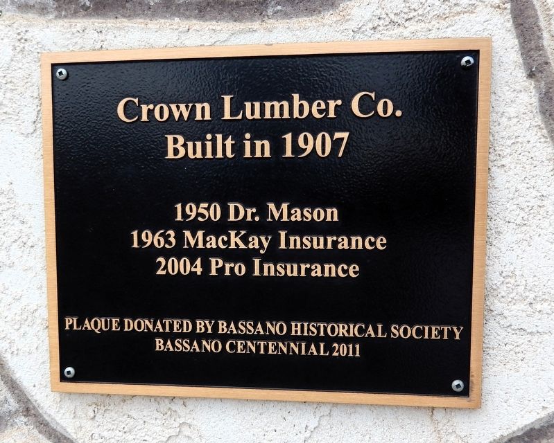 Crown Lumber Co. Marker image. Click for full size.