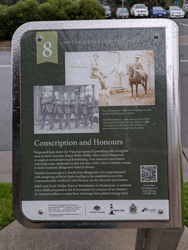 Conscription and Honours Marker image. Click for full size.