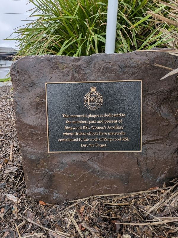 Ringwood RSL Women's Auxilliary Marker image. Click for full size.