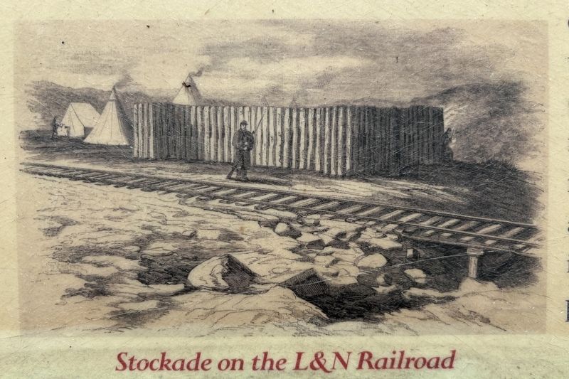 The Railroad & Fortress Rosecrans Marker image. Click for full size.