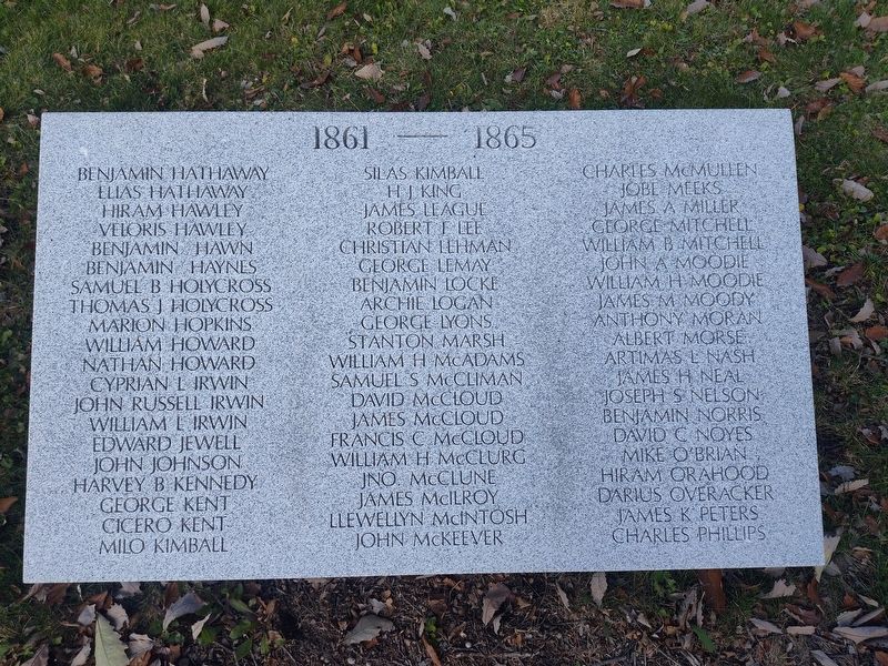 Milford Center Civil War Honor Roll Marker image. Click for full size.