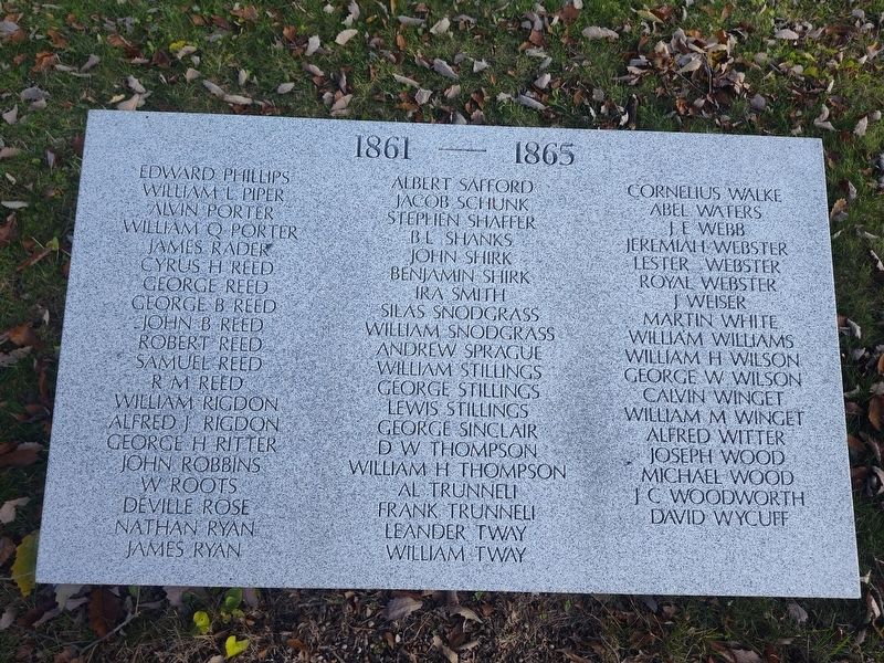 Milford Center Civil War Honor Roll Marker image. Click for full size.