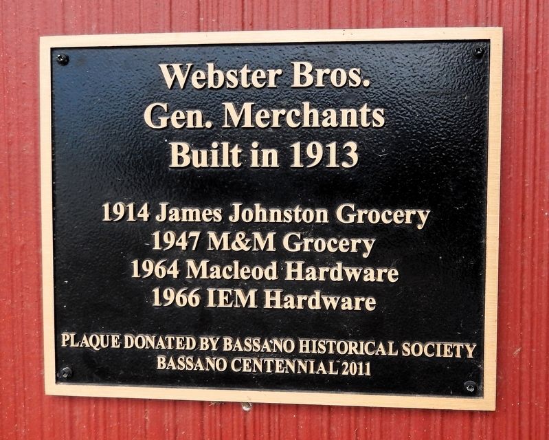 Webster Bros. Gen. Merchants Marker image. Click for full size.
