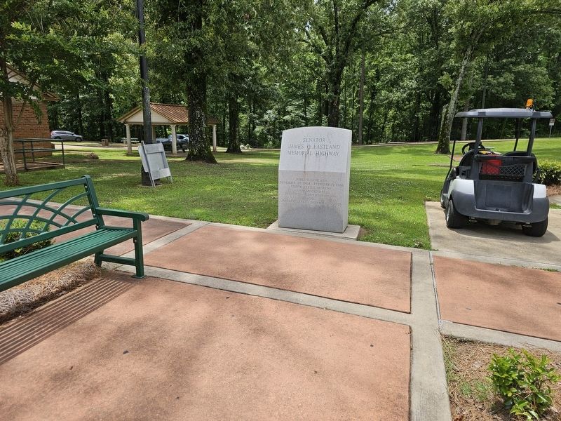 Senator James O. Eastland Memorial Highway Marker. Click for full size. Senator James O. Eastland Memorial Highway Marker image. Click for full size.
