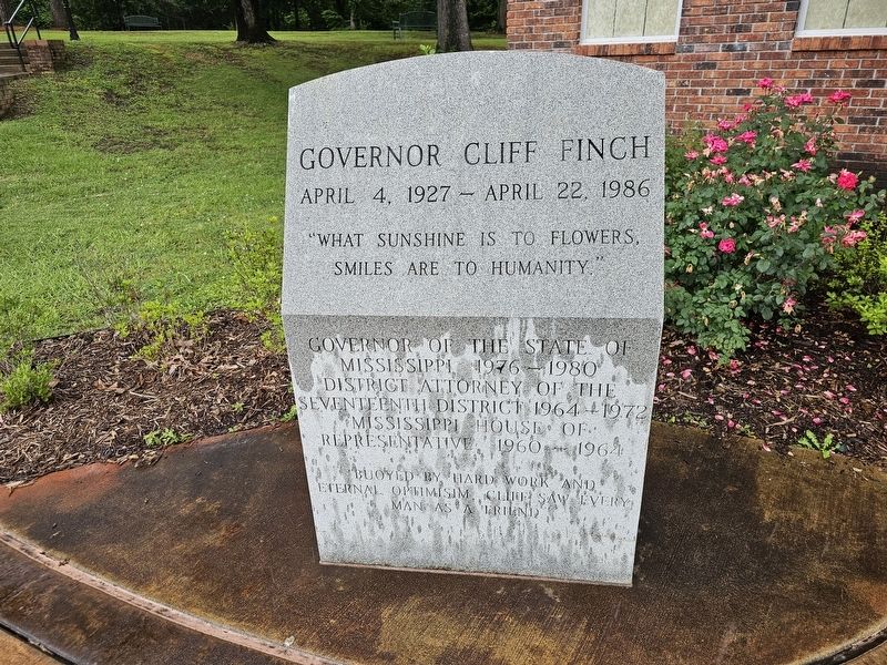 Governor Cliff Finch Marker image. Click for full size.