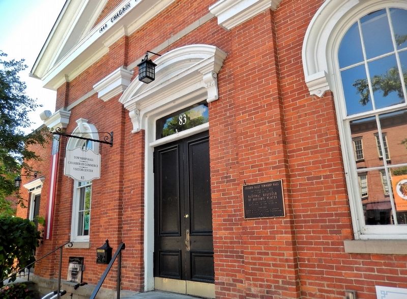 Chagrin Falls Township Hall Marker image. Click for full size.