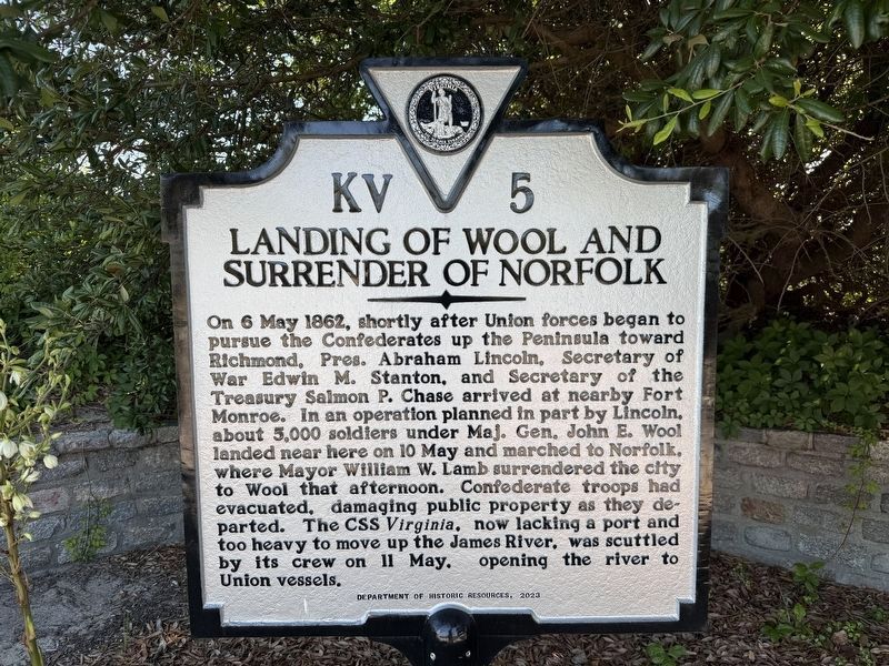 Landing of Wool and Surrender of Norfolk Marker. Click for full size. Landing of Wool and Surrender of Norfolk Marker image. Click for full size.