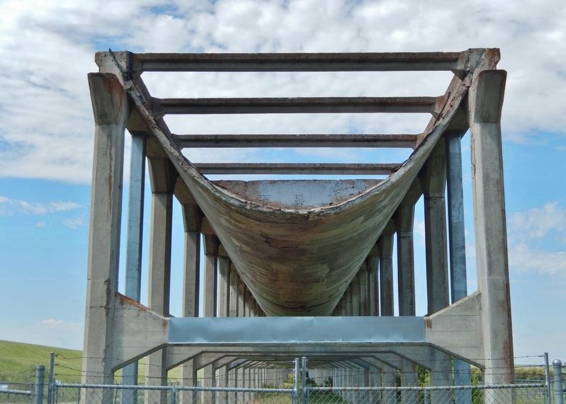 Elevated Concrete Flume Aqueduct Ruins image. Click for full size.