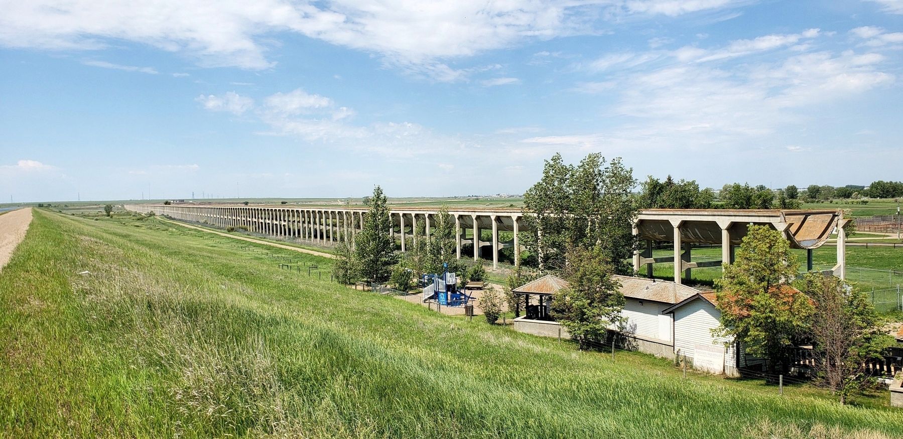 Elevated Concrete Flume Aqueduct Ruins image. Click for full size.