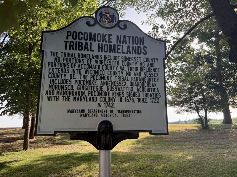 Pocomoke Nation Tribal Homelands Marker. Click for full size. Pocomoke Nation Tribal Homelands Marker image. Click for full size.