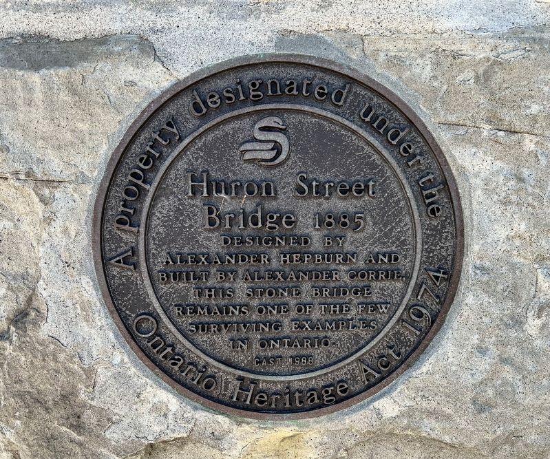 Huron Street Bridge 1885 Marker. Click for full size. Huron Street Bridge 1885 Marker image. Click for full size.