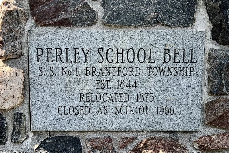 Perley School Bell Marker image. Click for full size.