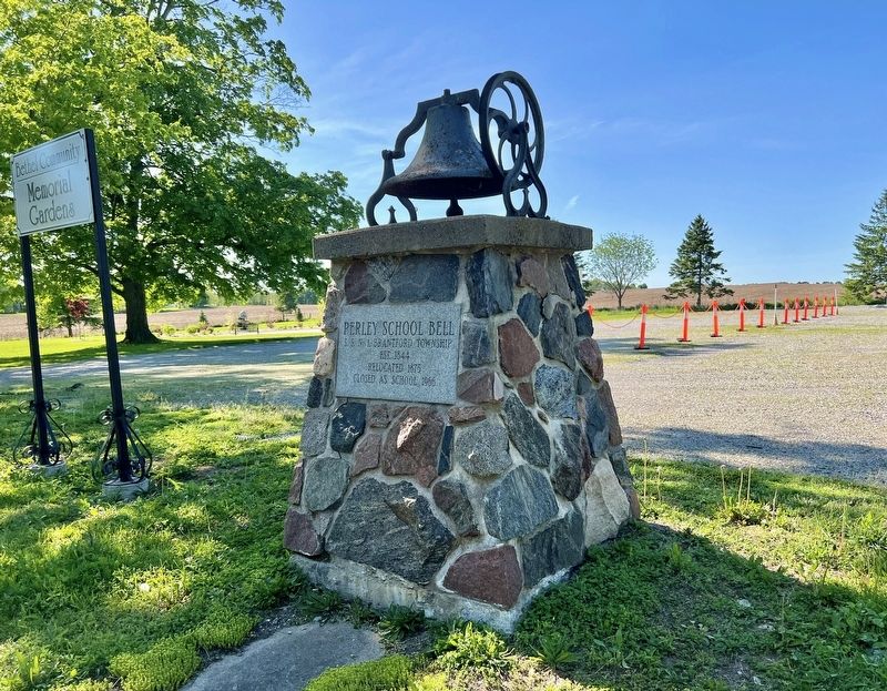 Perley School Bell Marker image. Click for full size.