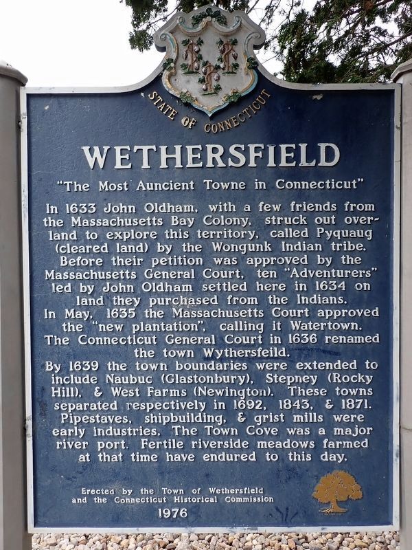 Wethersfield Marker. Click for full size. Wethersfield Marker image. Click for full size.