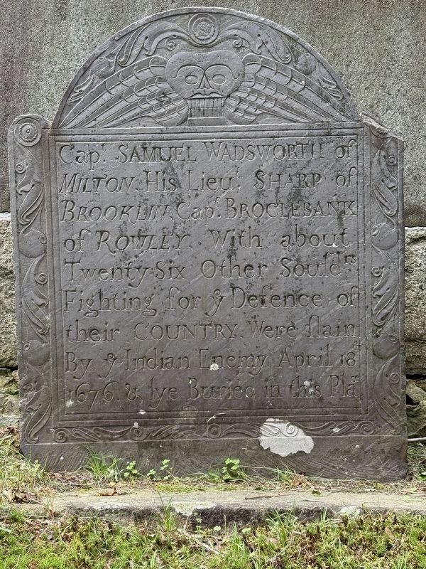 Capt. Samuel Wadsworth Marker. Click for full size. Capt. Samuel Wadsworth Marker image. Click for full size.
