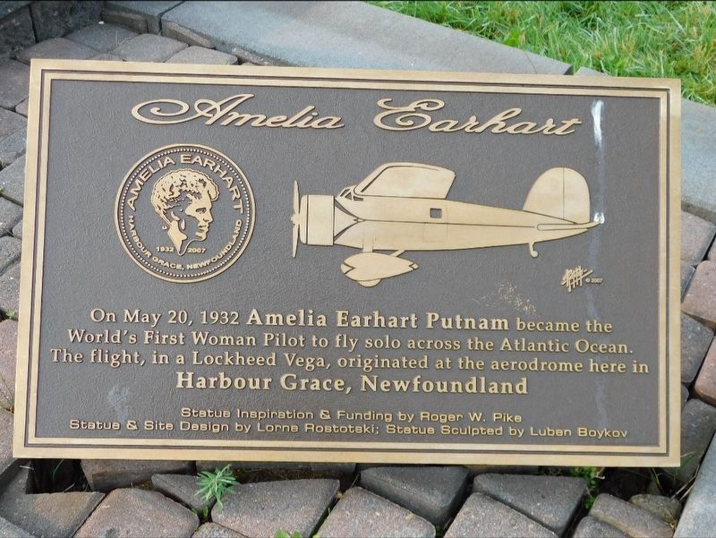 Amelia Earhart Marker. Click for full size. Amelia Earhart Marker image. Click for full size.