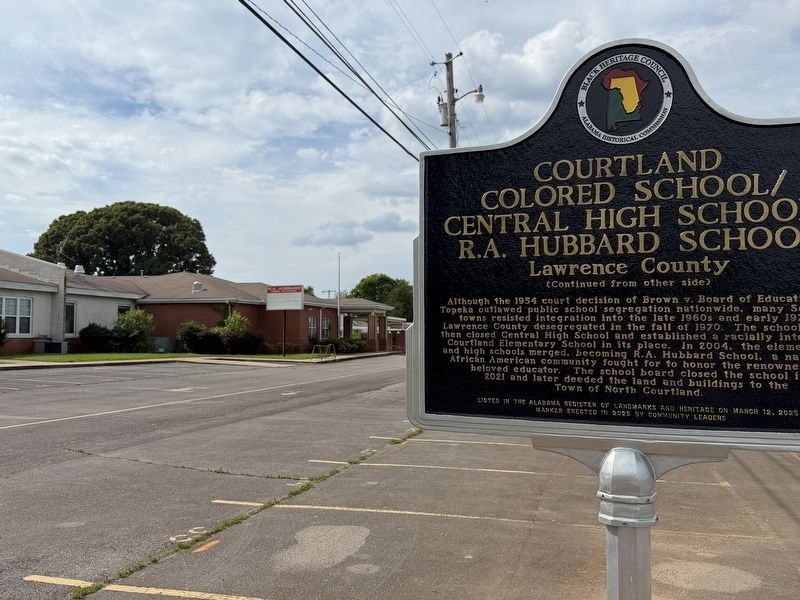 Courtland Colored School Marker. Click for full size. Courtland Colored School Marker image. Click for full size.