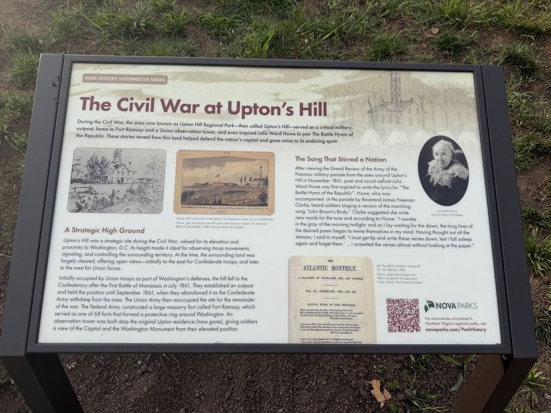 The Civil War at Upton�s Hill Marker image. Click for full size.