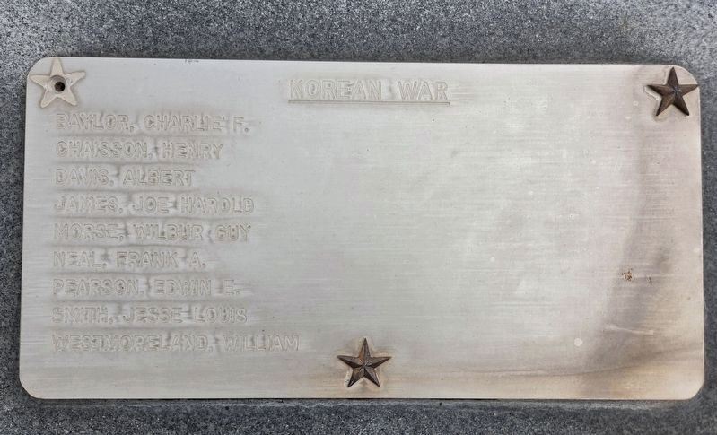 Korean War Names. Click for full size. Korean War Names image. Click for full size.