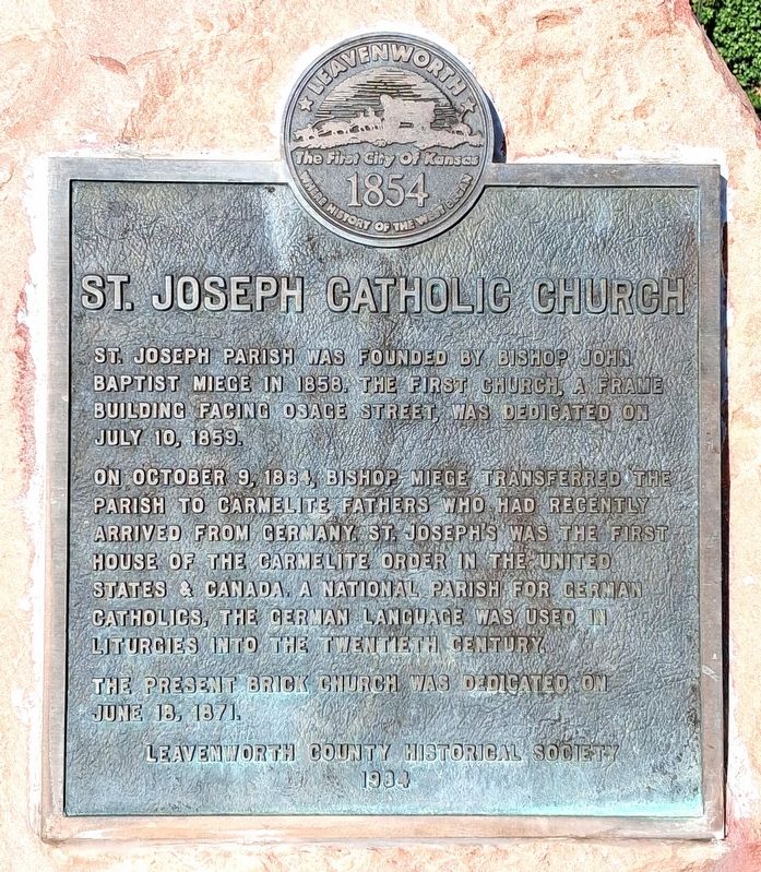 St. Joseph Catholic Church Marker. Click for full size. St. Joseph Catholic Church Marker image. Click for full size.