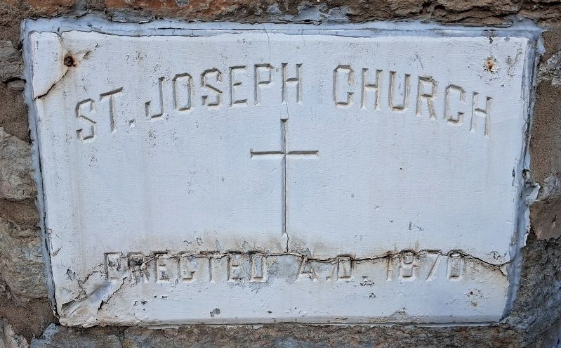 St. Joseph Catholic Church Cornerstone. Click for full size. St. Joseph Catholic Church Cornerstone image. Click for full size.