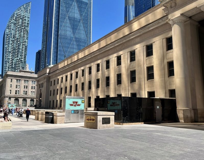 Sir John A. Macdonald Plaza Marker. Click for full size. Sir John A. Macdonald Plaza Marker image. Click for full size.