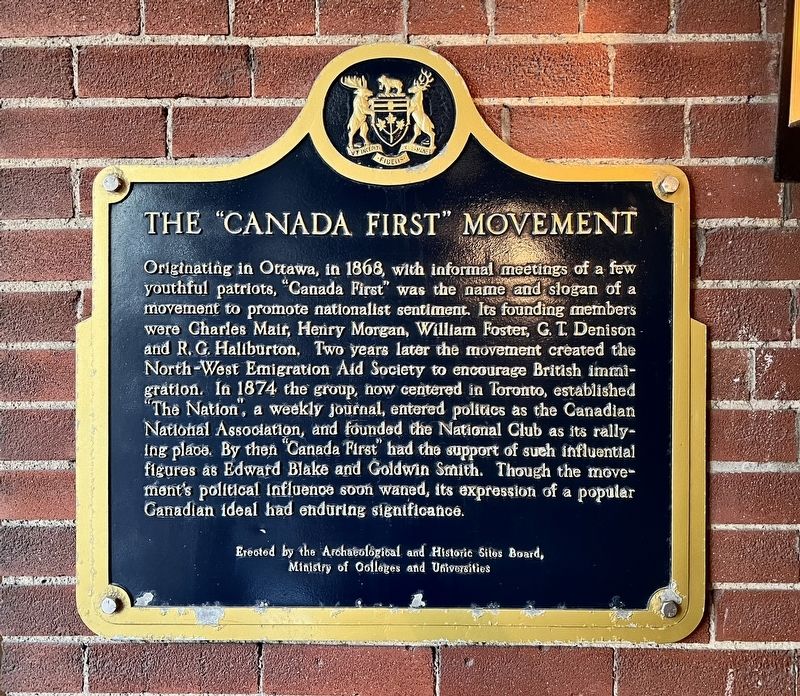 The “Canada First” Movement Marker. Click for full size. The “Canada First” Movement Marker image. Click for full size.