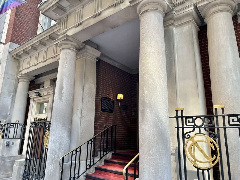 The National Club Marker. Click for full size. The National Club Marker image. Click for full size.