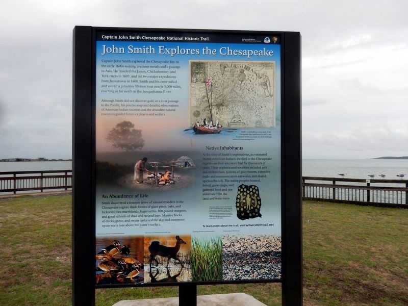 Captain John Smith Explores the Chesapeake Marker image. Click for full size.