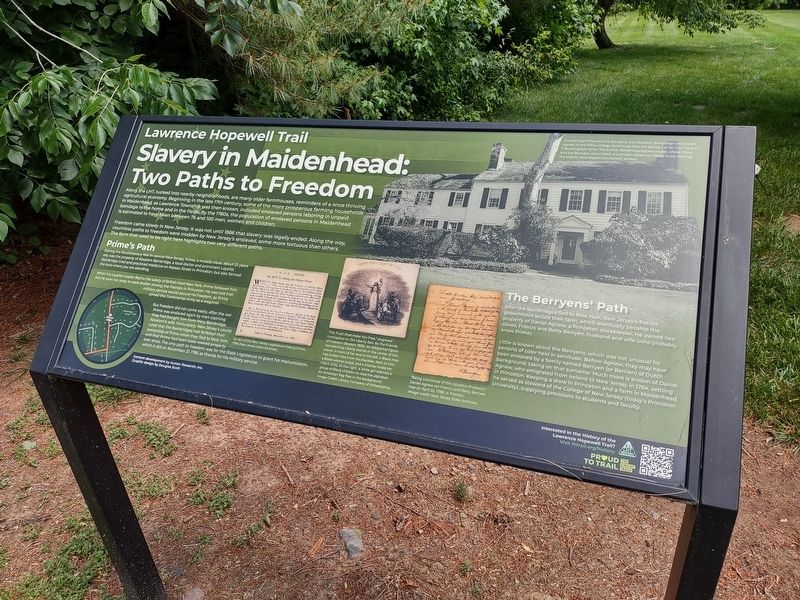 Slavery in Maidenhead: Two Paths to Freedom Marker. Click for full size. Slavery in Maidenhead: Two Paths to Freedom Marker image. Click for full size.